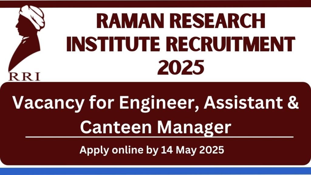 Raman Research Institute Recruitment 2025