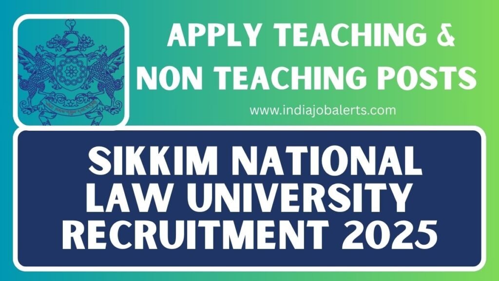 Sikkim National Law University Recruitment 2025