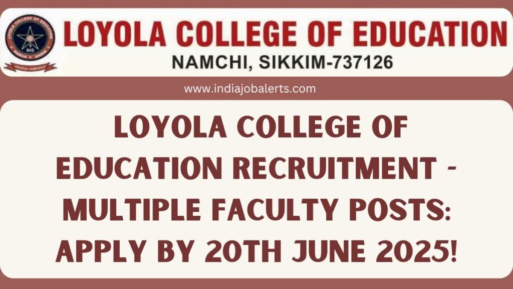 Loyola College of Education Recruitment