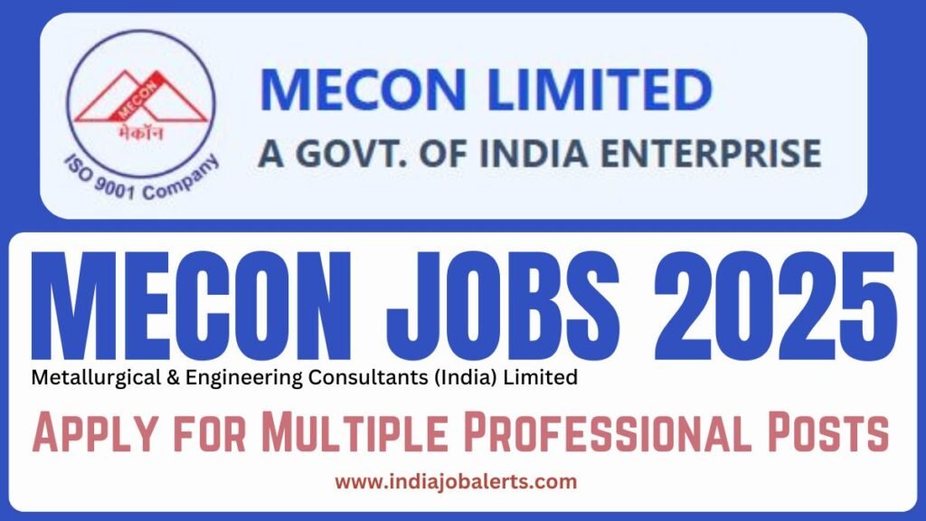 MECON Limited Jobs 2025