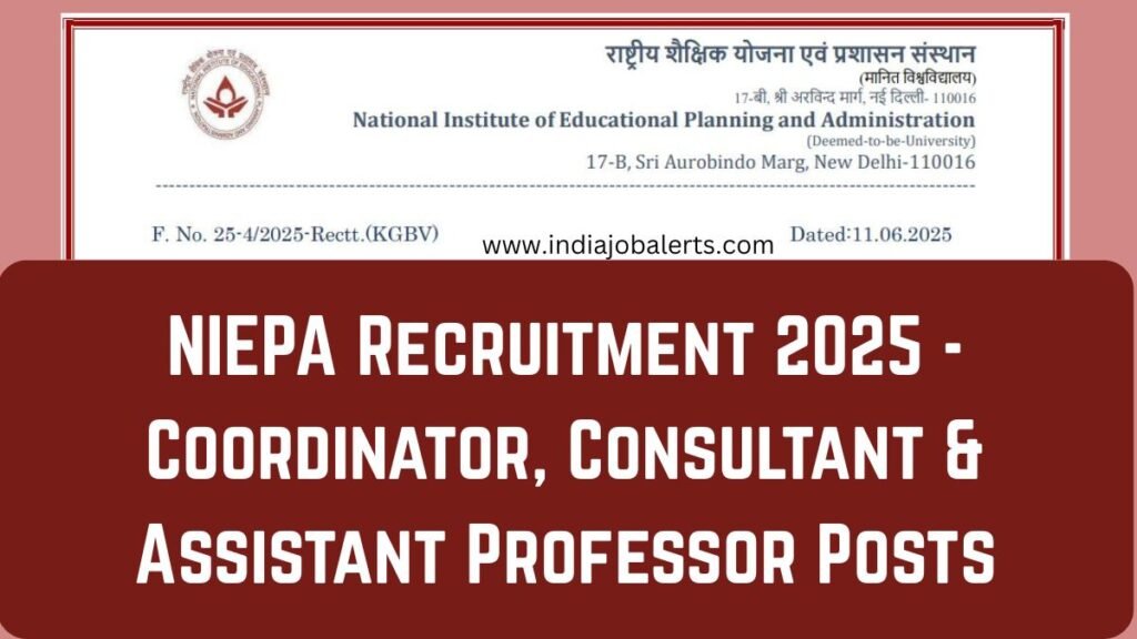 NIEPA Recruitment 2025
