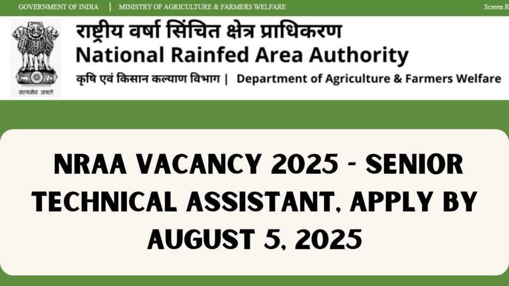 NRAA Vacancy 2025