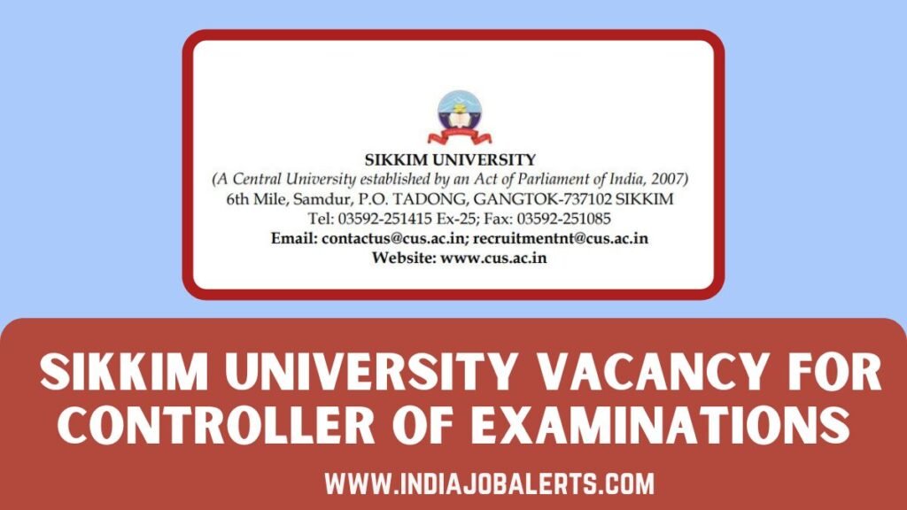 Sikkim University Vacancy