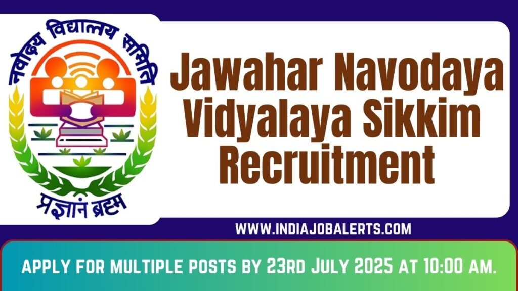 Jawahar Navodaya Vidyalaya Sikkim Recruitment
