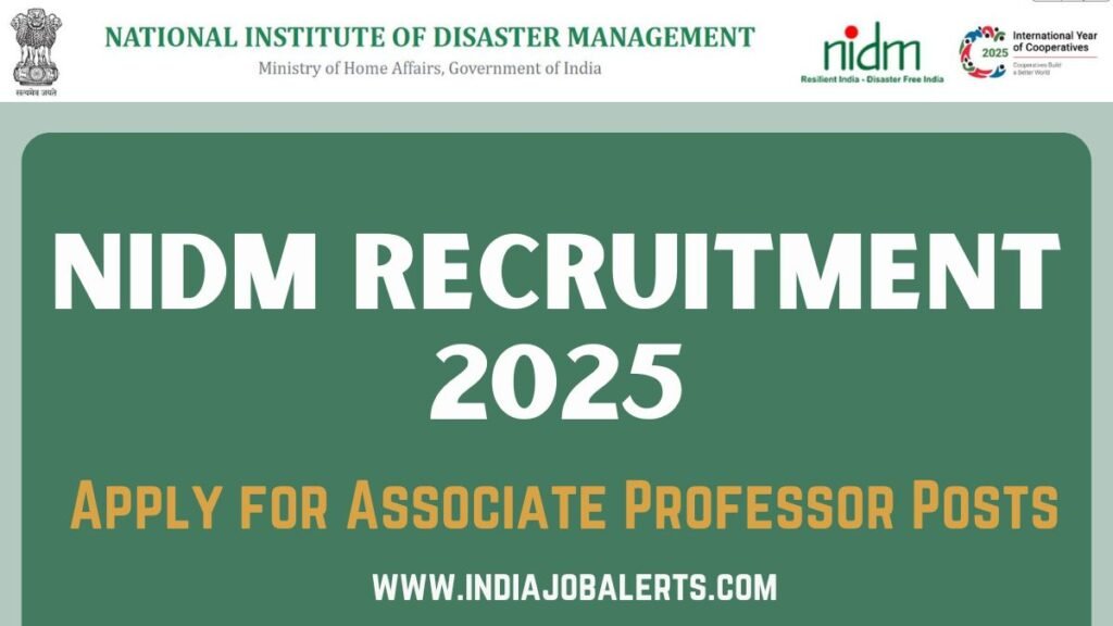 NIDM Recruitment 2025