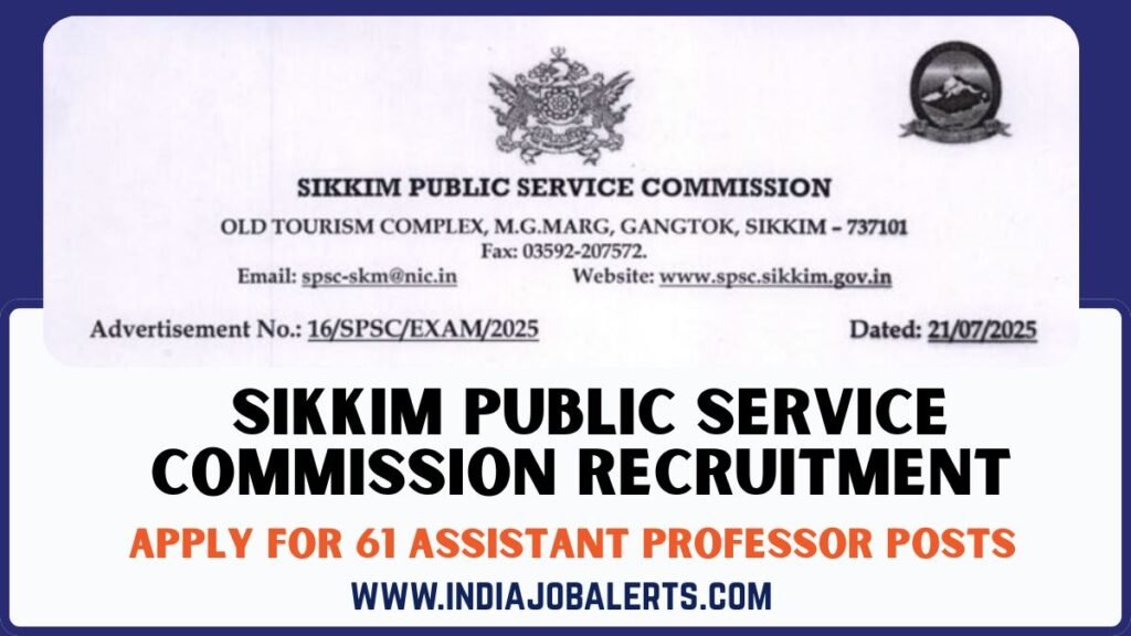 Sikkim Public Service Commission Recruitment