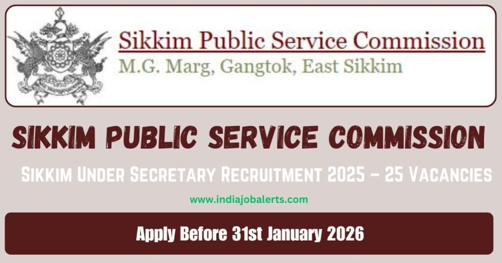 Sikkim Under Secretary Recruitment