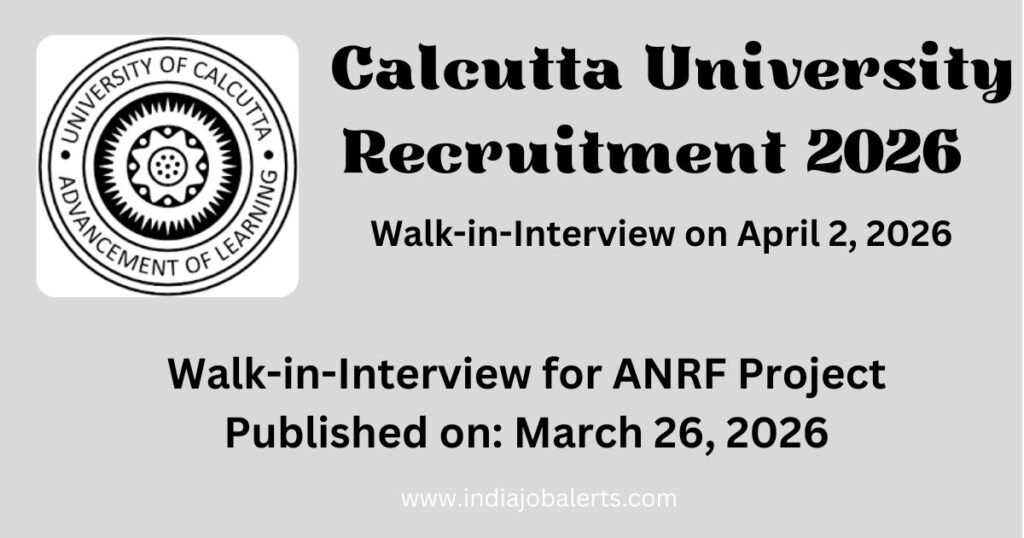 Calcutta University Recruitment 2026