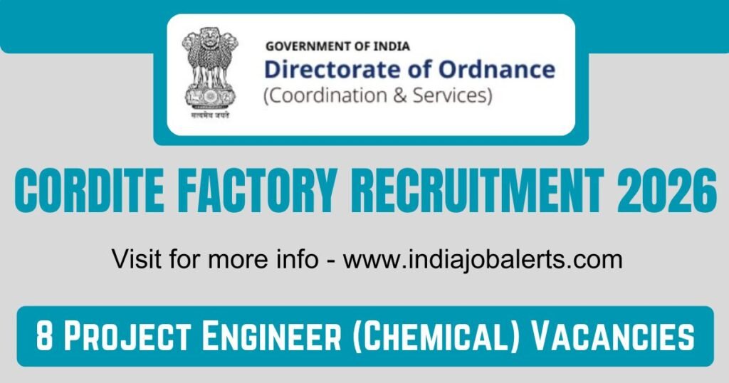 Cordite Factory Recruitment 2026