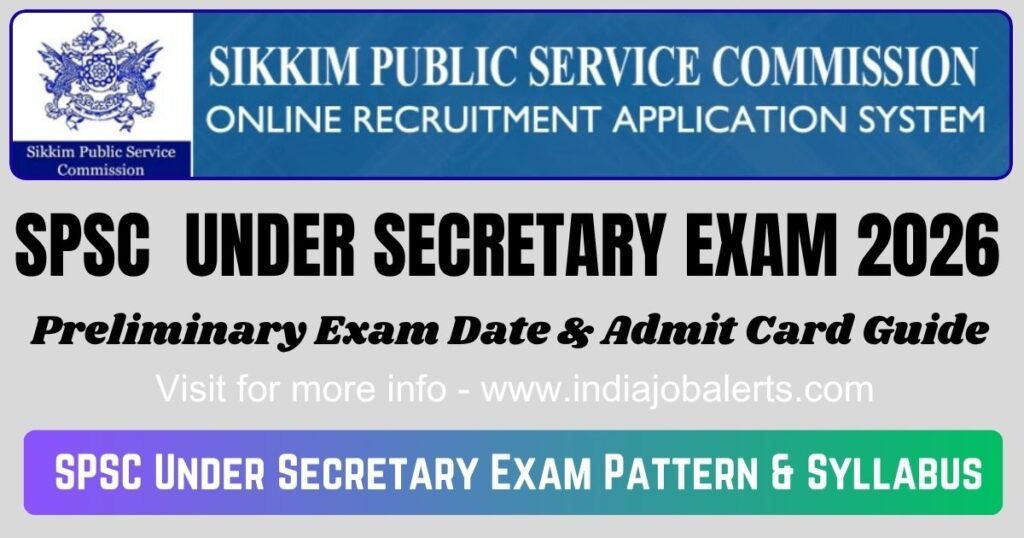 SPSC Sikkim Under Secretary 2026