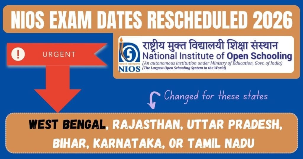 NIOS Official Revised Date Sheet April-May 2026 Table