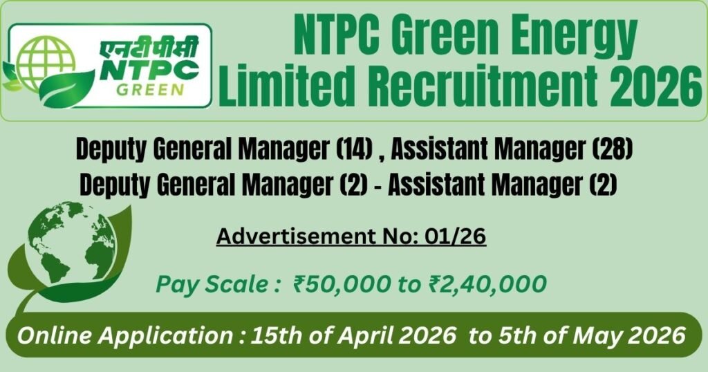 NTPC Green Energy Limited Recruitment 2026 46 Posts