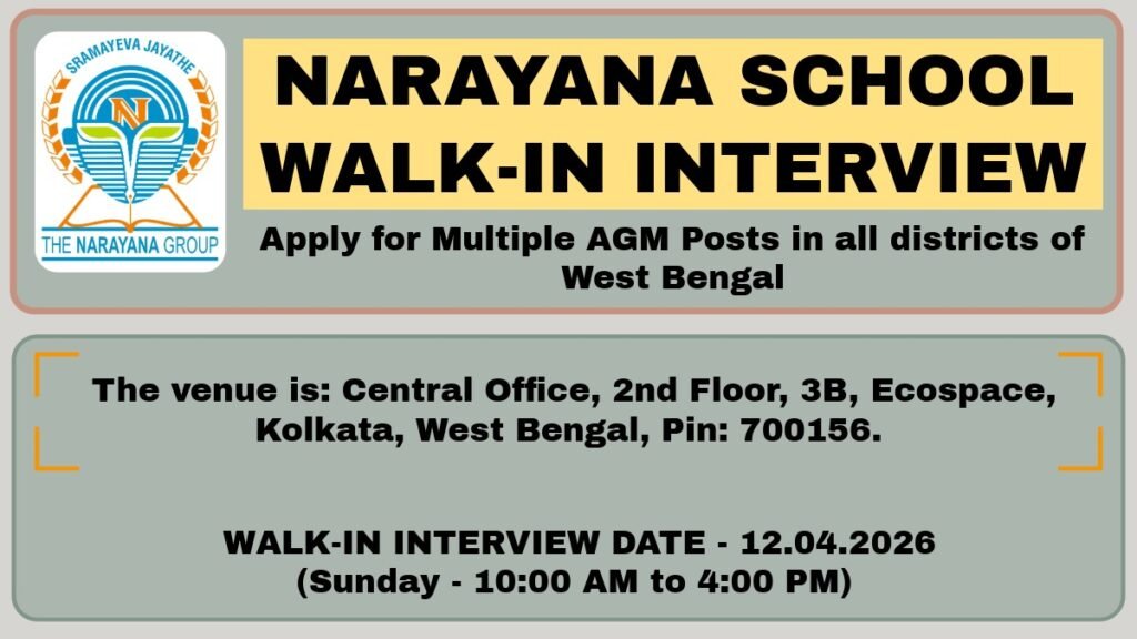 Narayana School Walk-In Interview