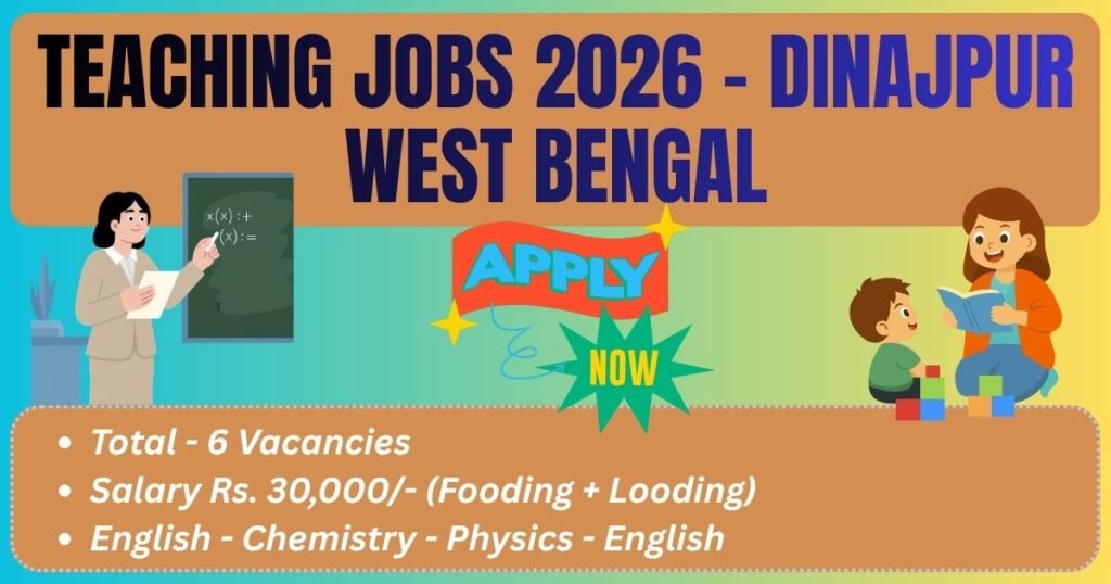 Teacher Jobs 2026 Dinajpur West Bengal