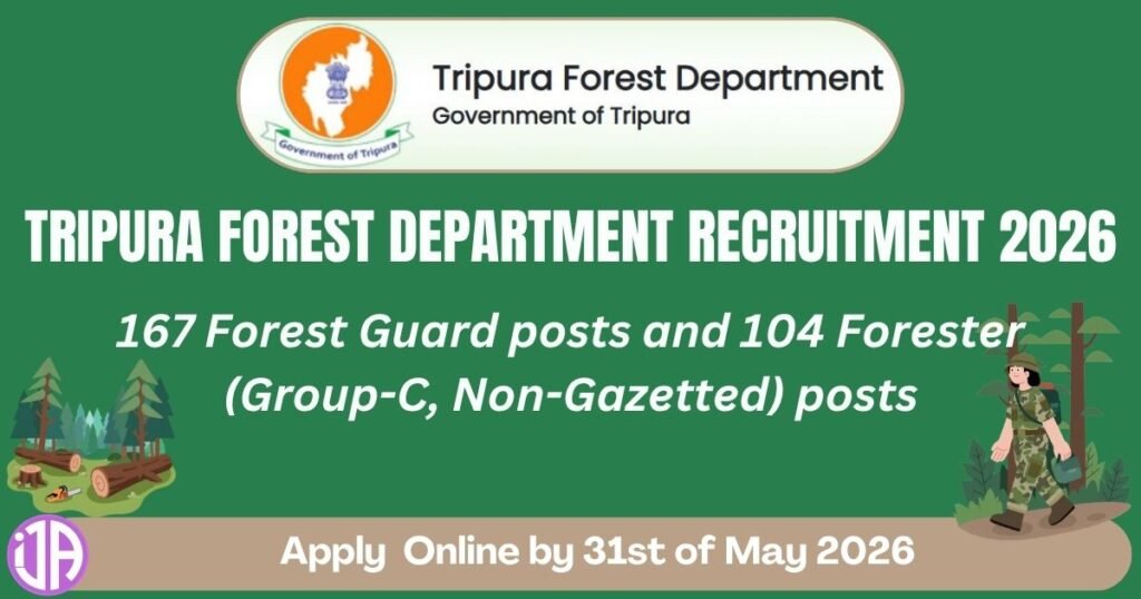 Tripura Forest Department Recruitment 2026 for Forest Guard and Forester Posts