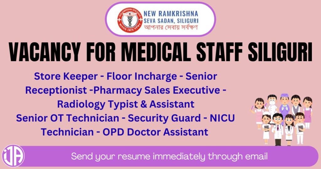 Vacancy for Medical Staff 2026  NRKSS Siliguri