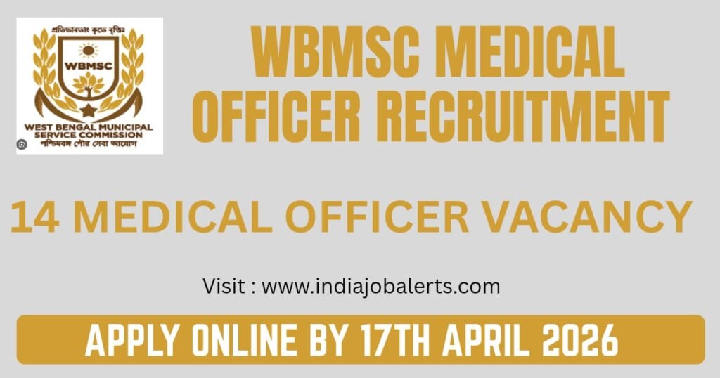 WBMSC Medical Officer Recruitment 2026
