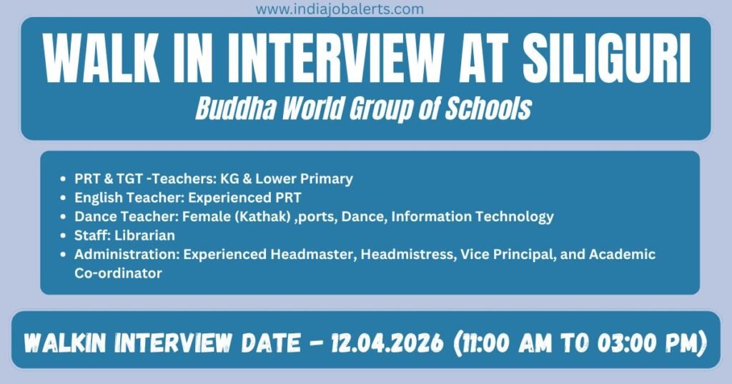 Walk In Interview at Siliguri