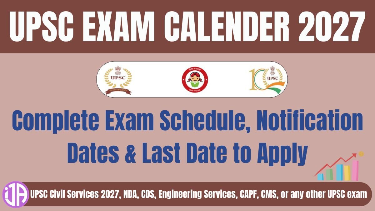 Official UPSC Calendar 2027 PDF featuring complete exam schedule and important notification dates.