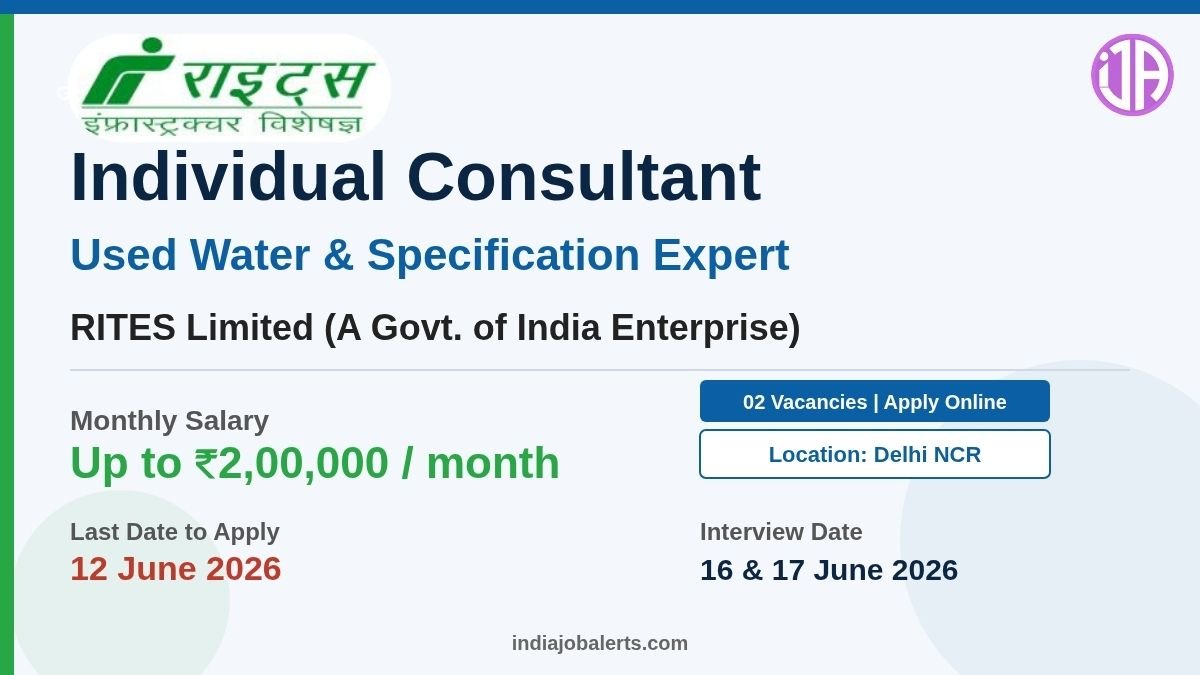 RITES Individual Consultant 2026