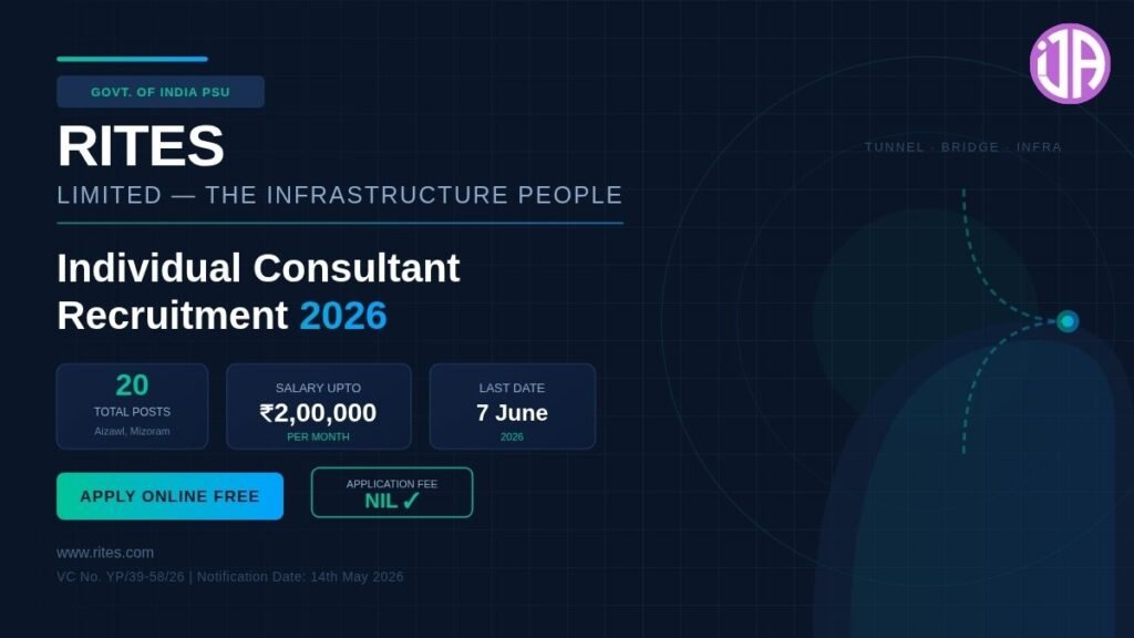 RITES Ltd Jobs 2026 for Mizoram | Apply Now for 20 Individual Consultant Posts 