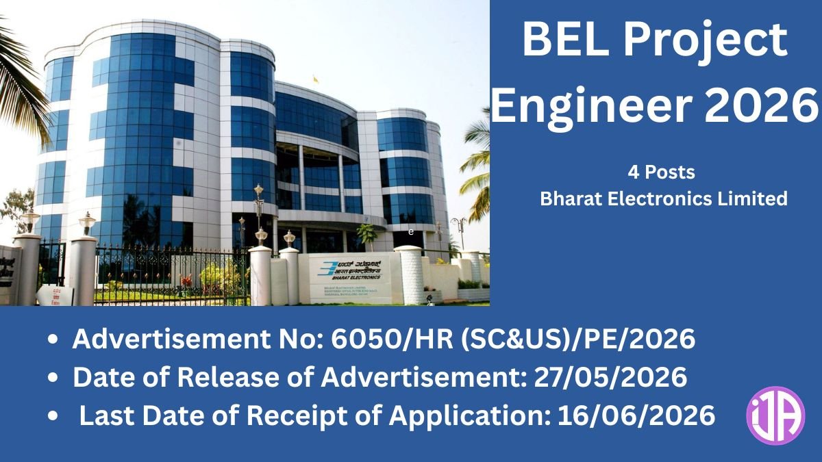 BEL Project Engineer 2026 — 4 Posts  Bharat Electronics Limited