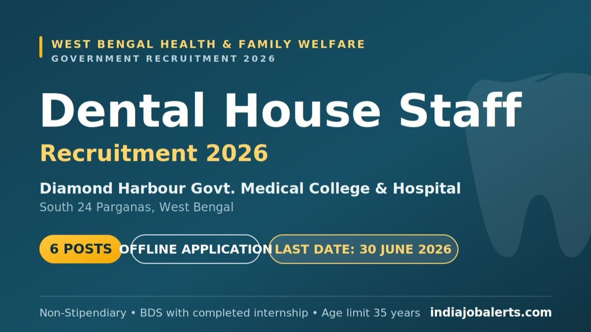 DHGMC Dental House Staff Recruitment 2026 - Apply by 30 June