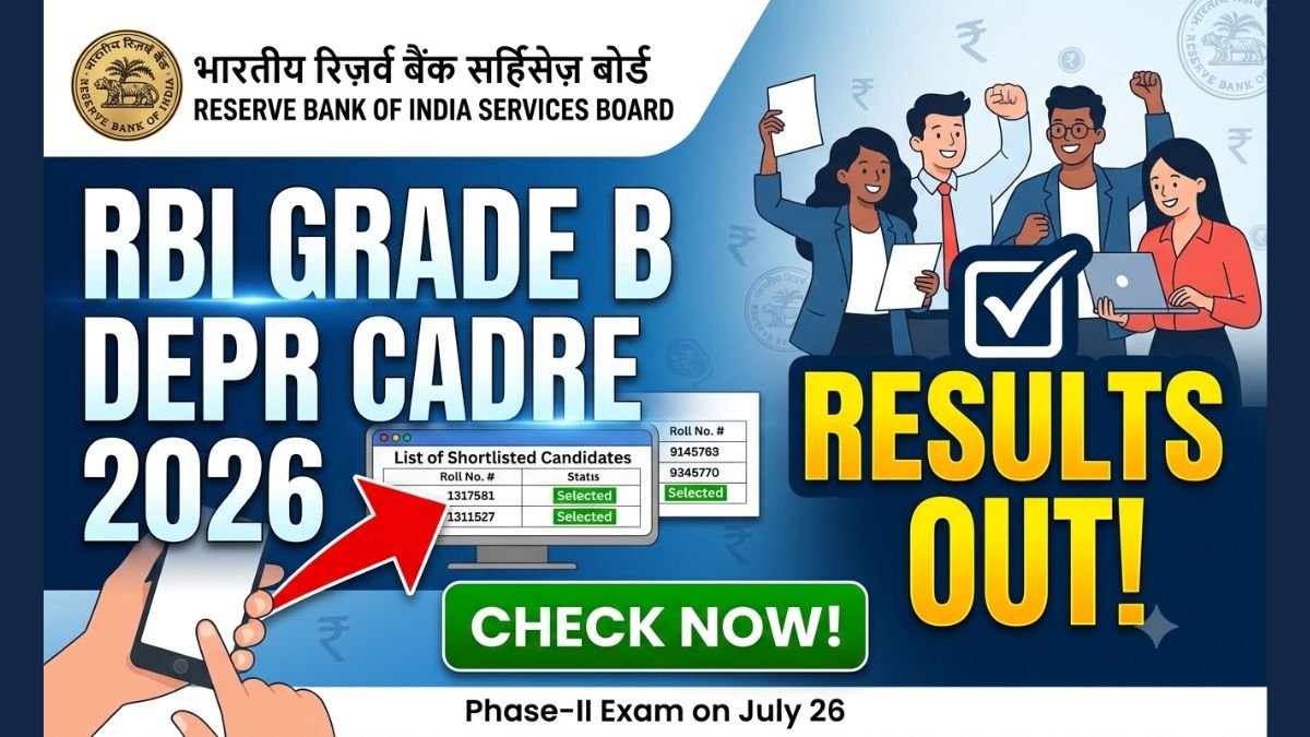 RBI Grade B (DR) DEPR Phase-I Result 2026 Out Check Your Roll Number, Phase-II Date & Admit Card Details