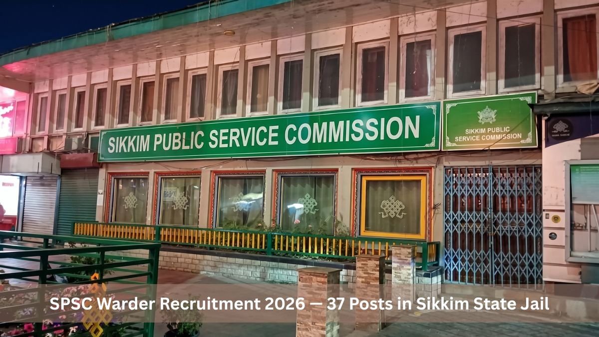SPSC Warder Recruitment 2026 — 37 Posts in Sikkim State Jail