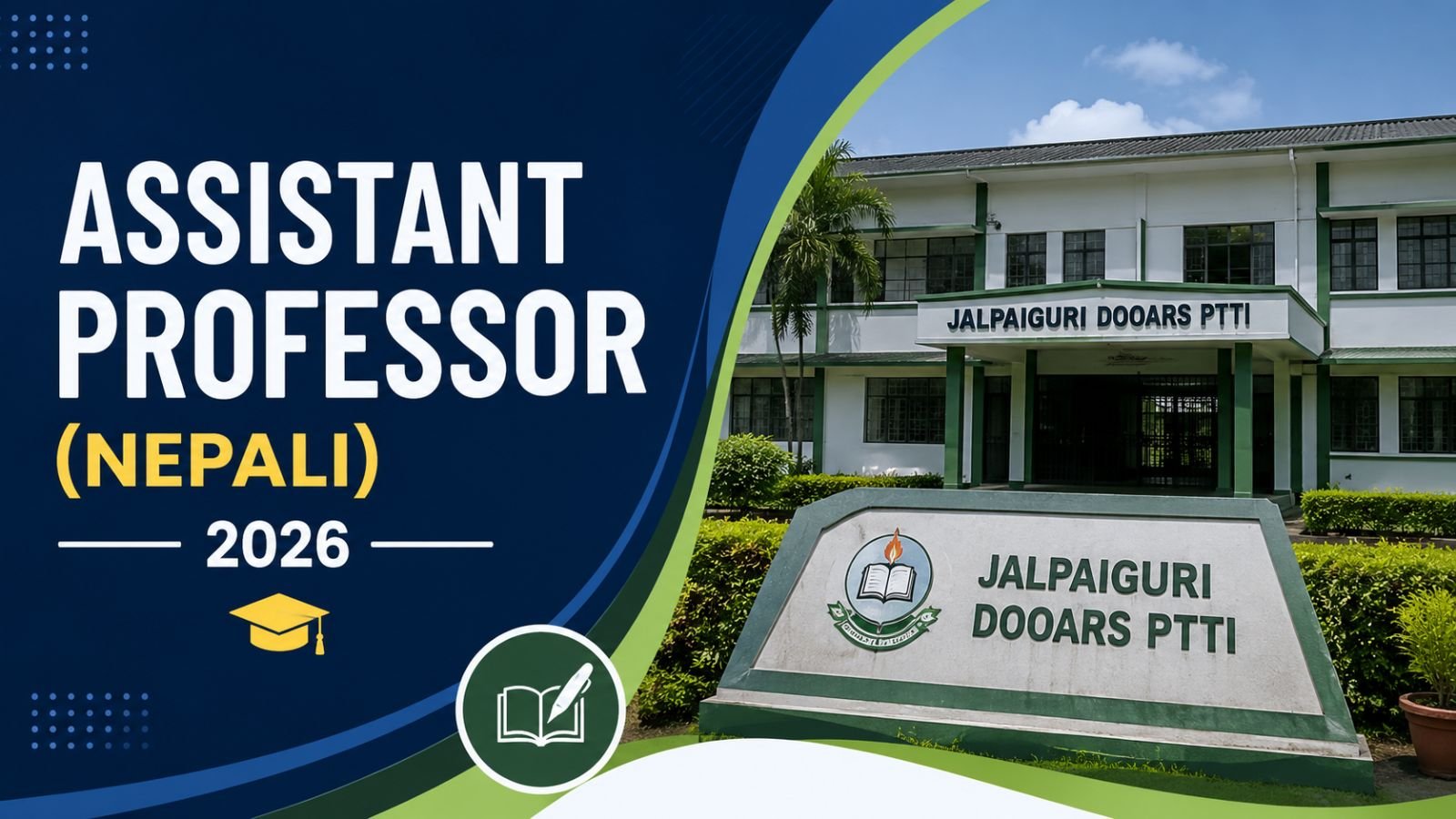 Assistant Professor (Nepali) 2026 - Jalpaiguri Dooars PTTI
