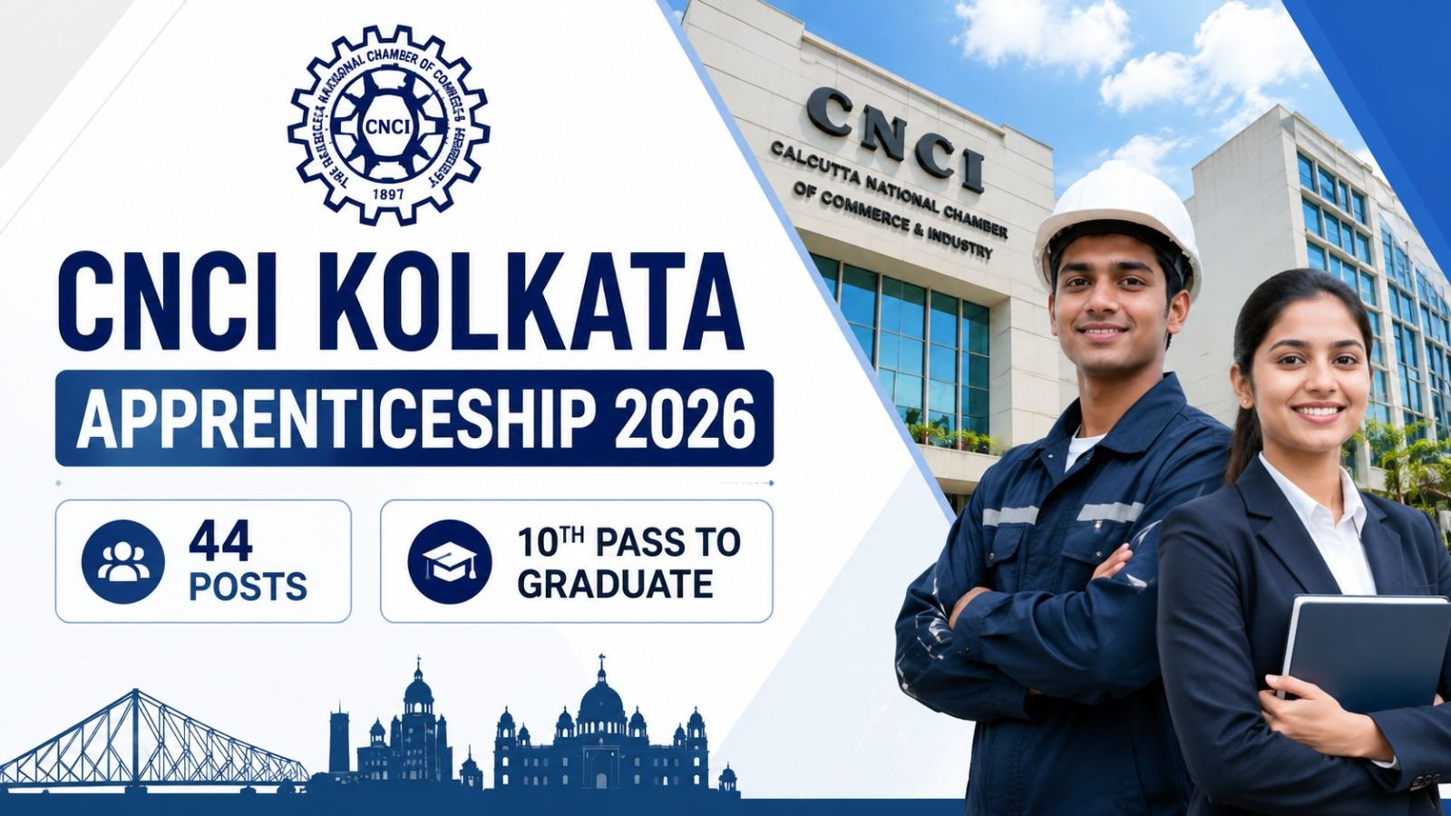 CNCI Kolkata Apprenticeship 2026  44 Posts - 10th Pass to Graduate