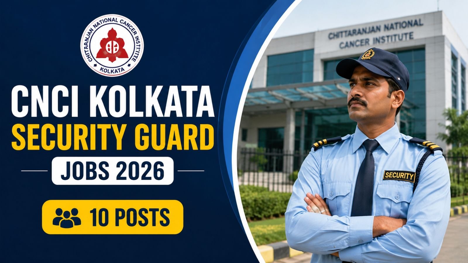 CNCI Kolkata Security Guard Jobs 2026 10 Posts