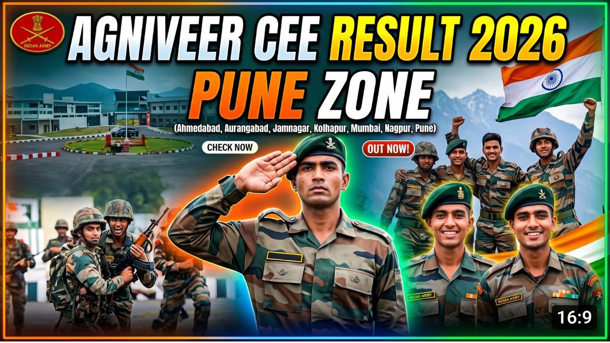 Indian Army Agniveer CEE Result 2026 — Pune Zone (Ahmedabad, Aurangabad, Jamnagar, Kolhapur, Mumbai, Nagpur, Pune)