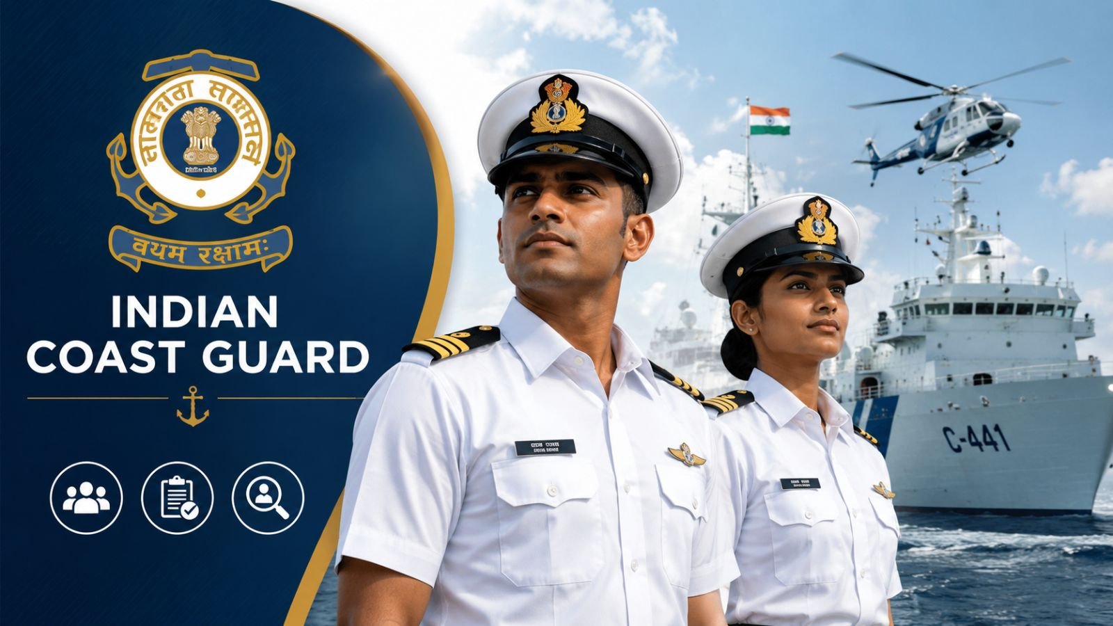 Indian Coast Guard Recruitment notification for Group 'C' civilian posts - Apply by 11 Aug 2026