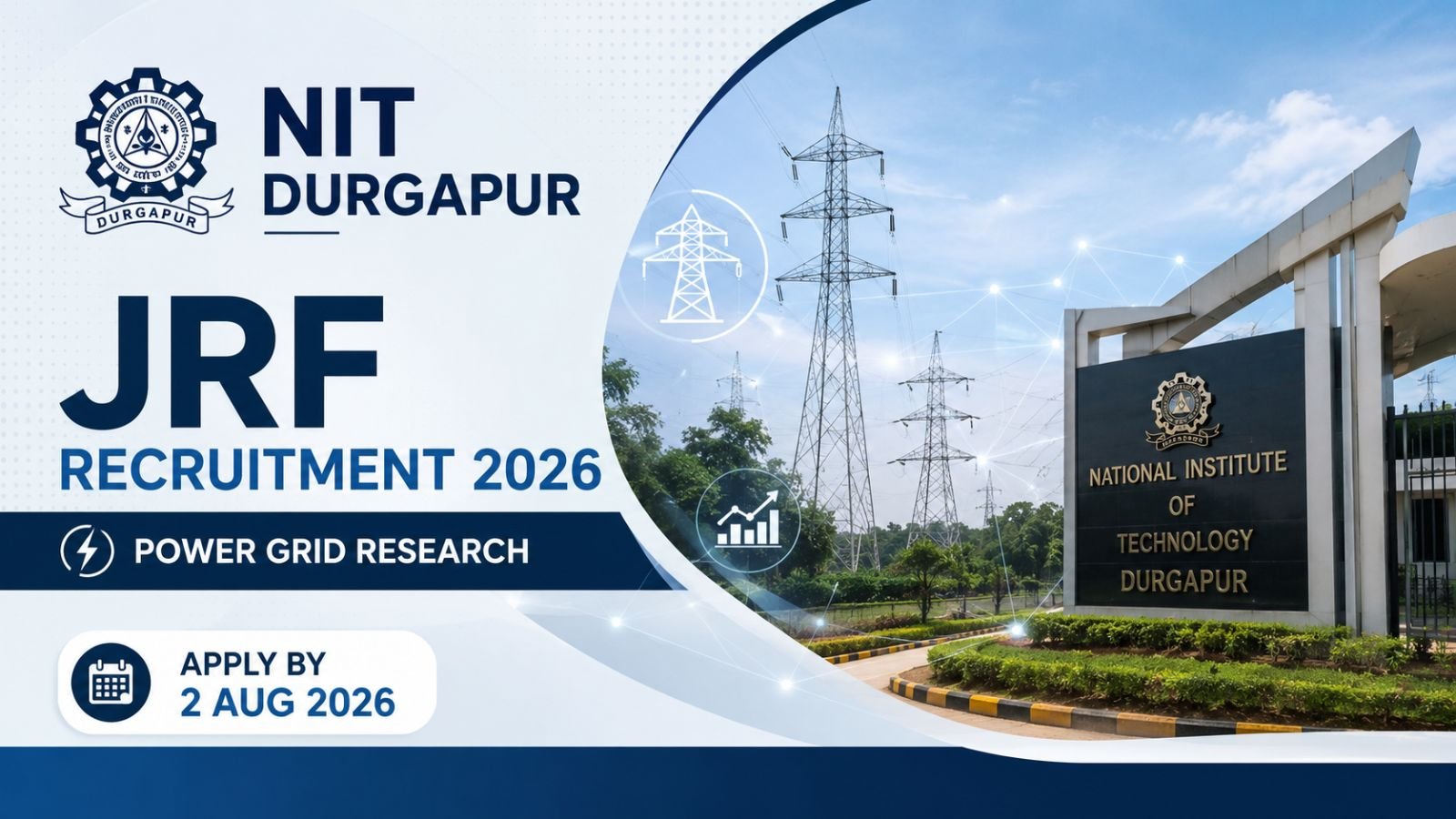 NIT Durgapur JRF Recruitment 2026 - Power Grid Research Apply by 2 Aug