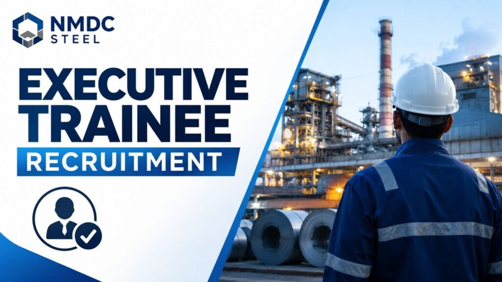 NMDC Steel (NSL) Executive Trainee Jobs 102 Posts Apply Online by 11 August 2026