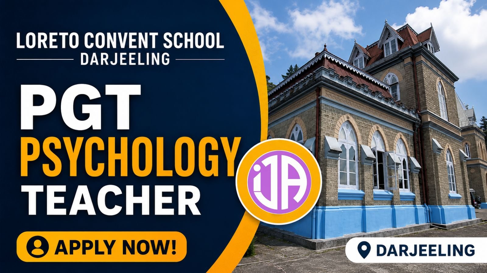 Psychology Teacher Job in Darjeeling  Loreto Convent 2026