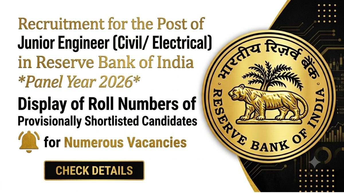 RBI JE 2026 Result — Provisional Shortlist Out - Submit Documents in 10 Days