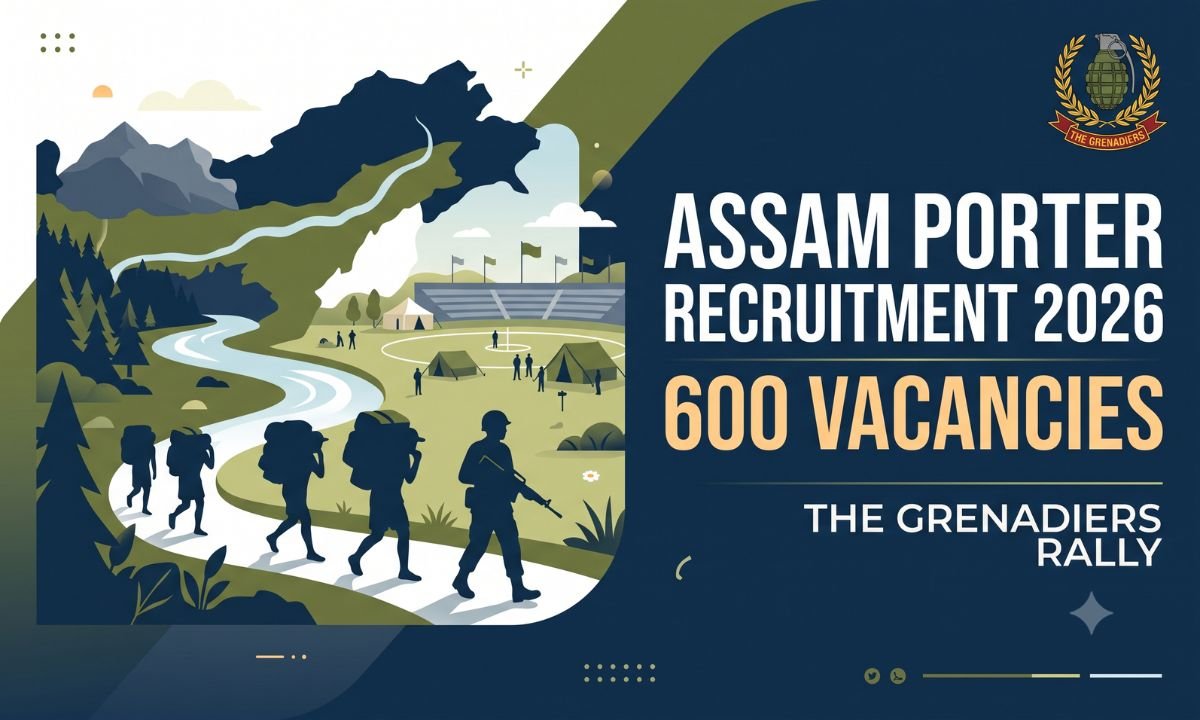 Assam Porter Recruitment 2026 600 Posts Grenadiers Rally at Dibrugarh