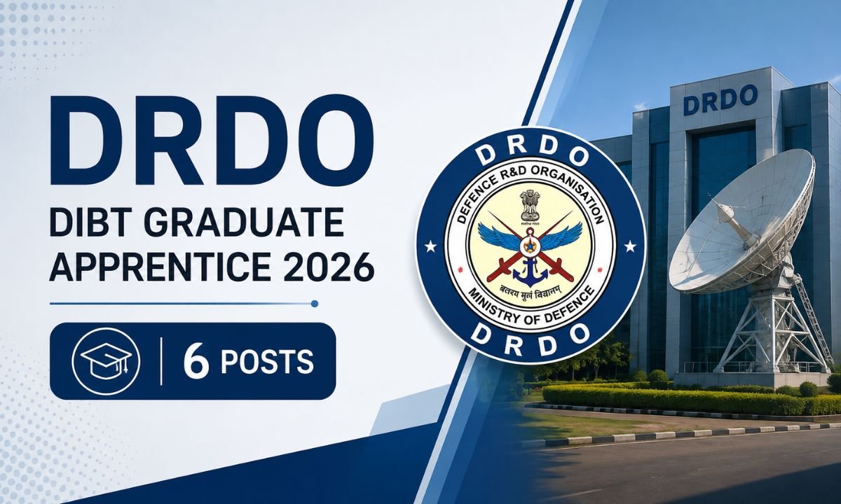 DRDO DIBT Graduate Apprentice 2026 – 6 Posts