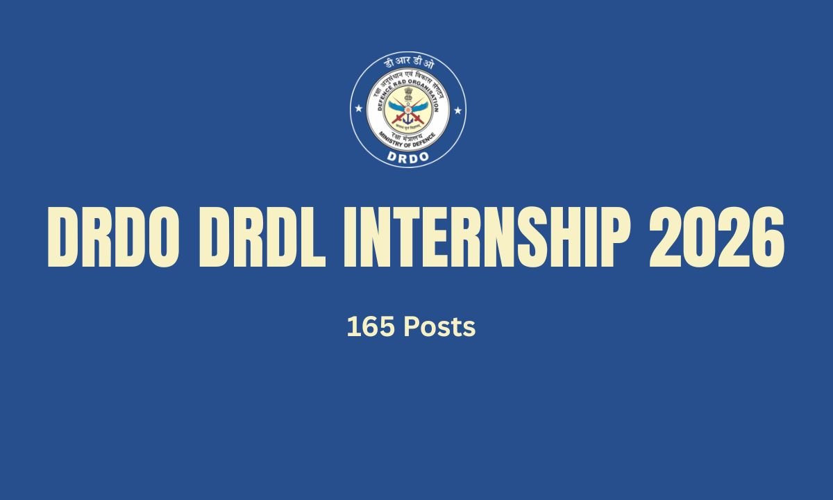 DRDO DRDL Internship 2026 - 165 Posts