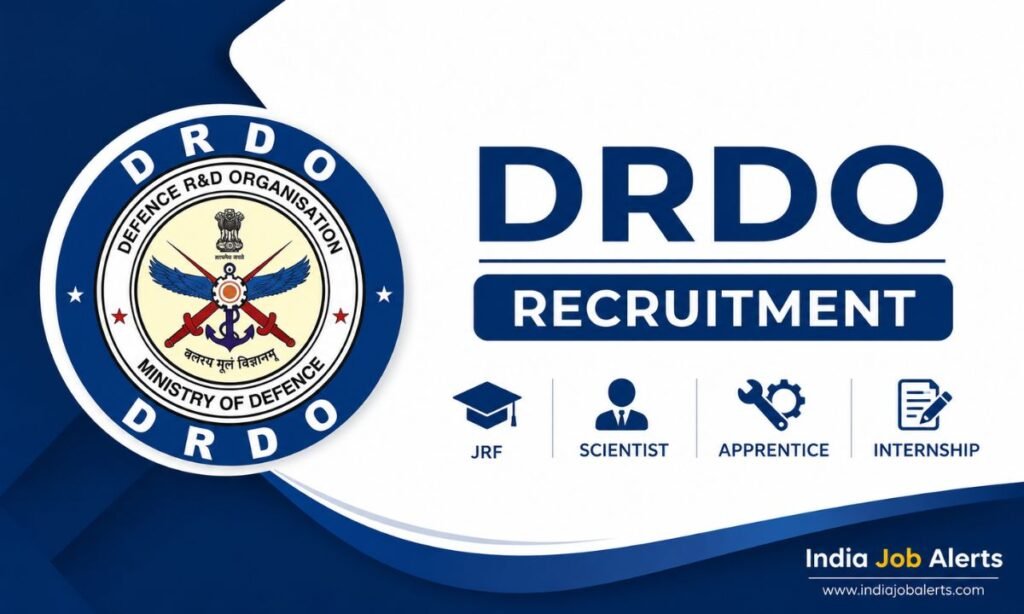 DRDO Recruitment - JRF, Scientist, Apprentice & Internship Vacancies India Job Alerts
