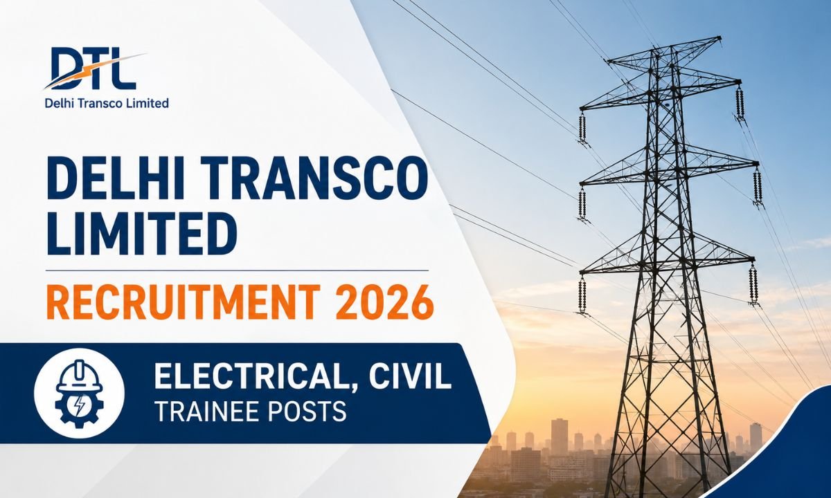 Delhi Transco Limited Recruitment 2026 Electrical, Civil Trainee Posts
