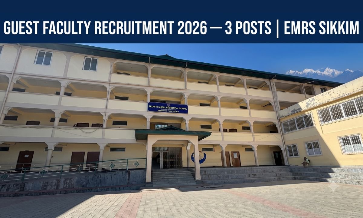 Guest Faculty Recruitment 2026 — 3 Posts  EMRS Sikkim
