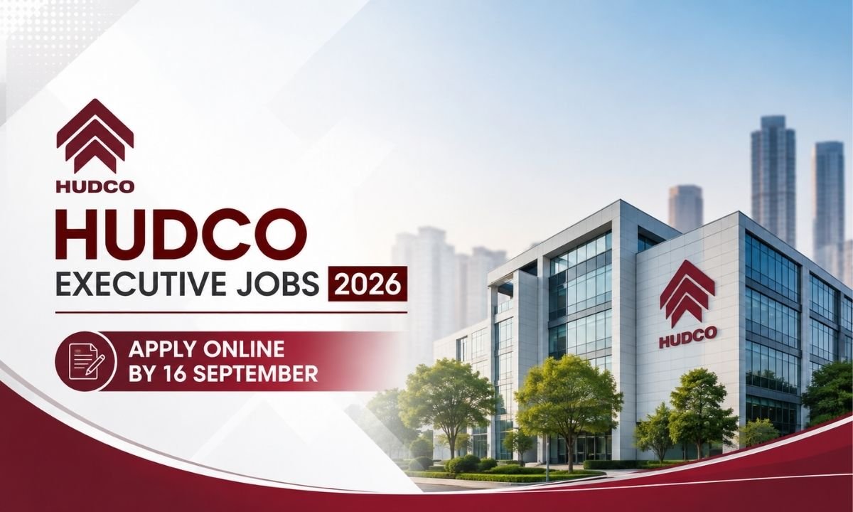 HUDCO Executive Jobs 2026 Apply Online by 16 September