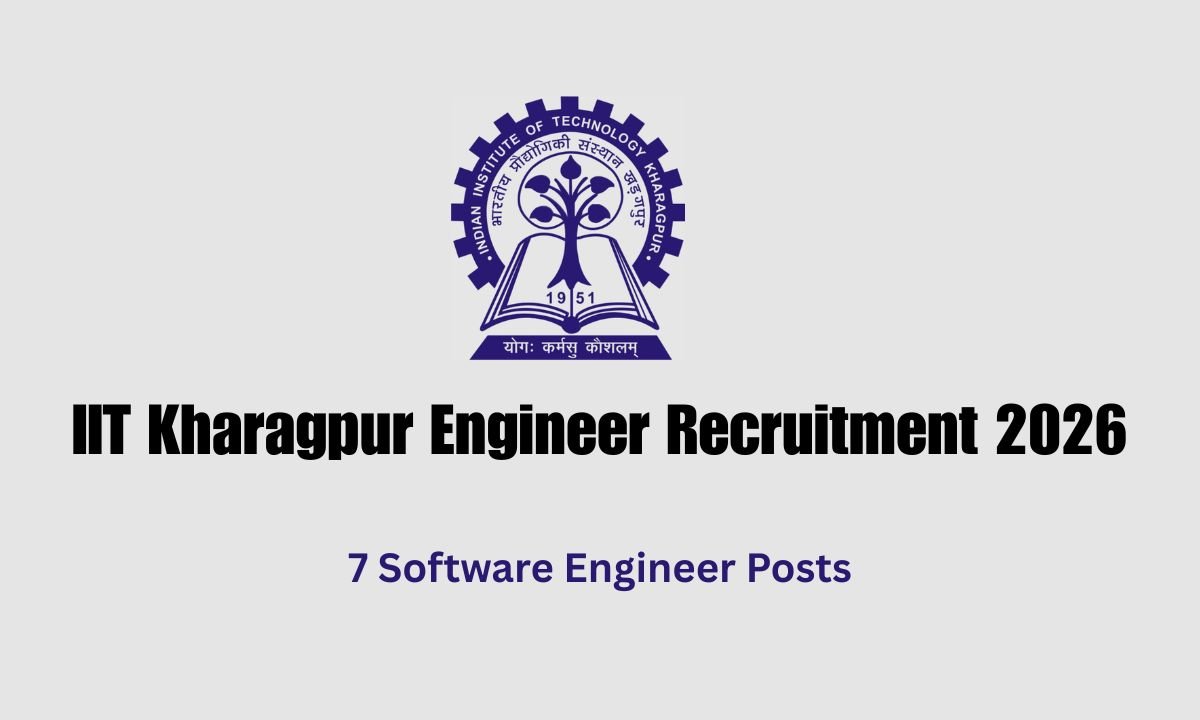 IIT Kharagpur Engineer Recruitment 2026 - 7 Software Engineer Posts