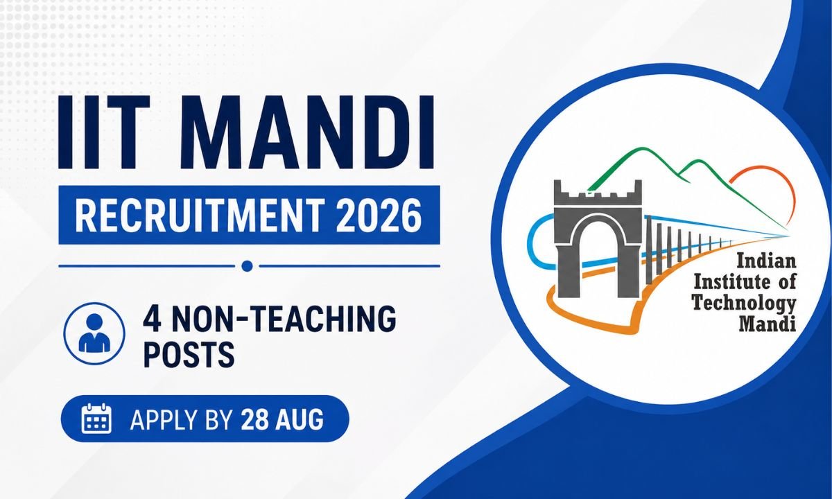 IIT Mandi Recruitment 2026 – 4 Non-Teaching Posts, Apply by 28 Aug