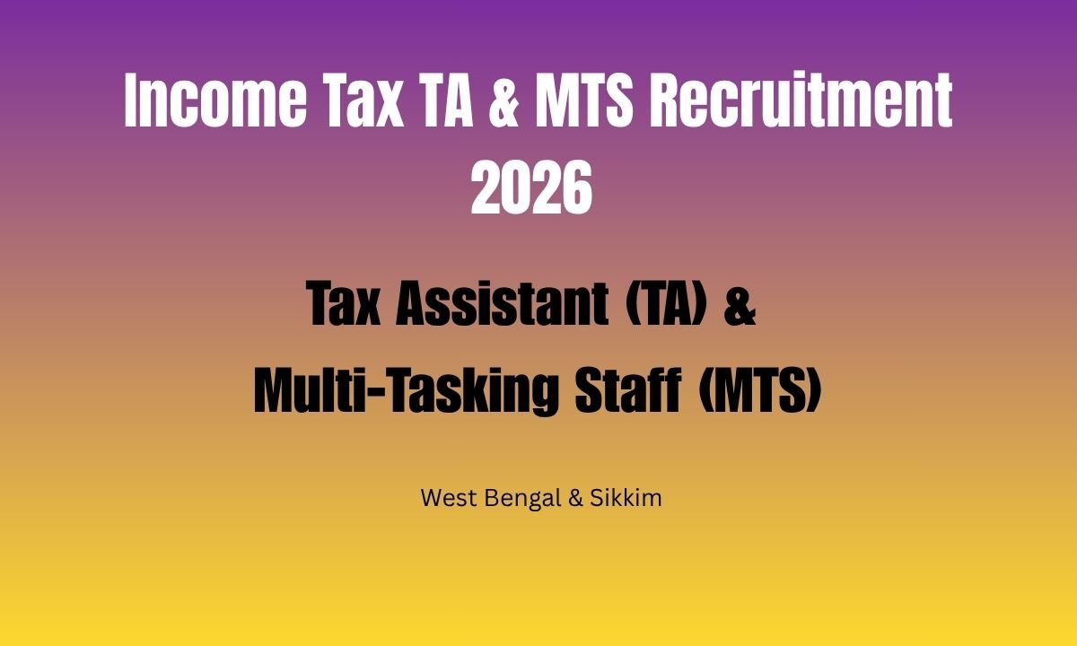 Income Tax TA & MTS Recruitment 2026 — 82 Posts  Sports Quota