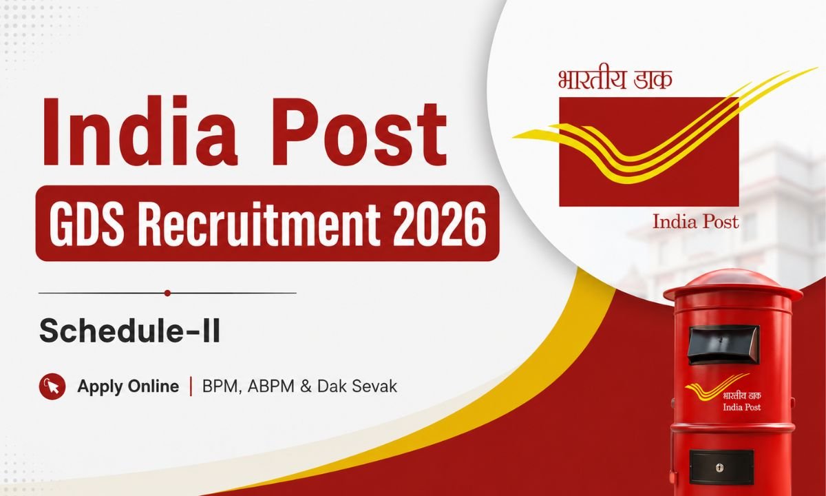 India Post GDS Recruitment 2026 Schedule-II — Apply Online BPM, ABPM & Dak Sevak