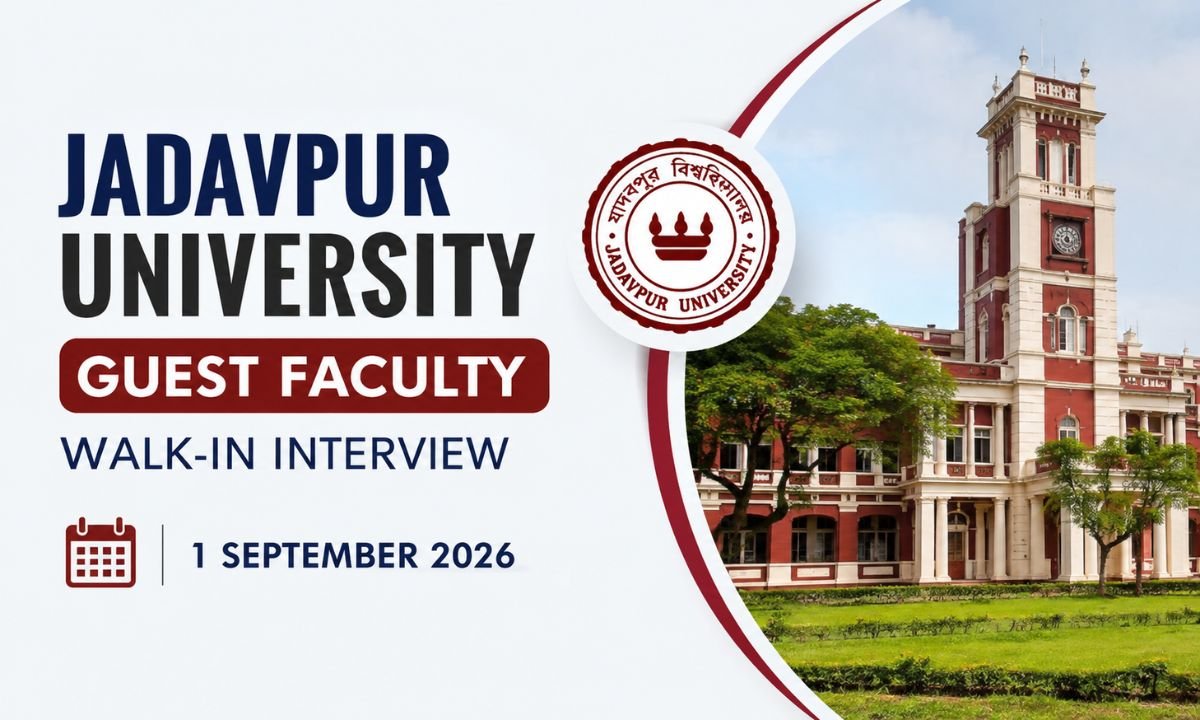 Jadavpur University Guest Faculty Walk-in Interview — 1 September 2026